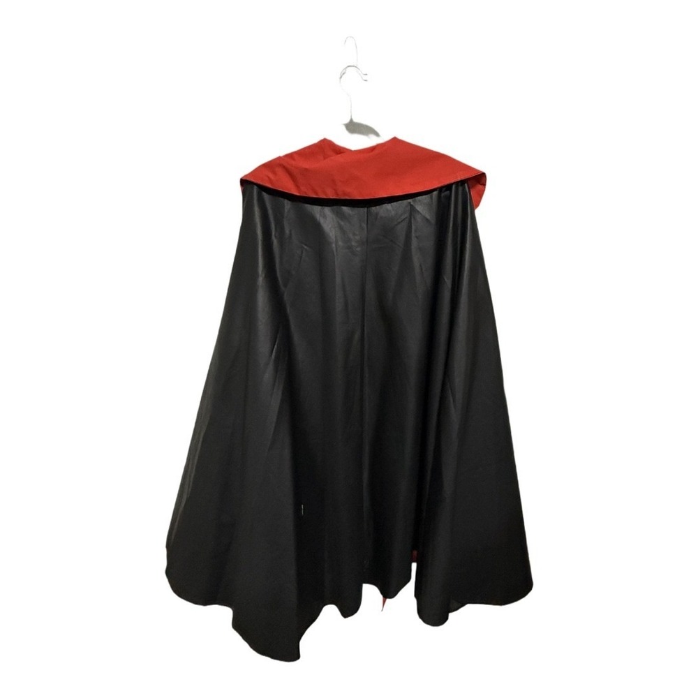 Handmade Vampire Cape Black Red Adult One Size Gothic Dracula Halloween Costume - Picture 4 of 4